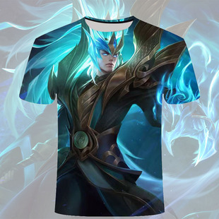 2023夏季王者荣耀T恤夏洛特曜系列全皮肤浮生妄情侣青春校园短袖