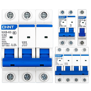 正泰空气开关NXB-63a家用空开2p小型断路器1P空调总闸3P DZ47 4P