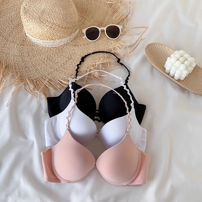 跨境搭扣露背聚拢内衣胸罩时尚速