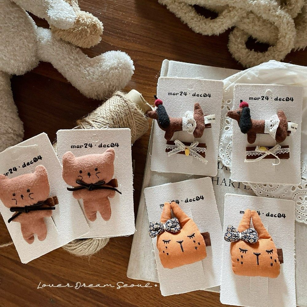 韩国秋冬新款布艺小熊小狗兔子鸭嘴夹发夹 可爱刘海夹儿童发饰女,饰品/流行首饰/时尚饰品新,发饰,淘宝优惠券,粉丝福利购,淘宝优惠卷