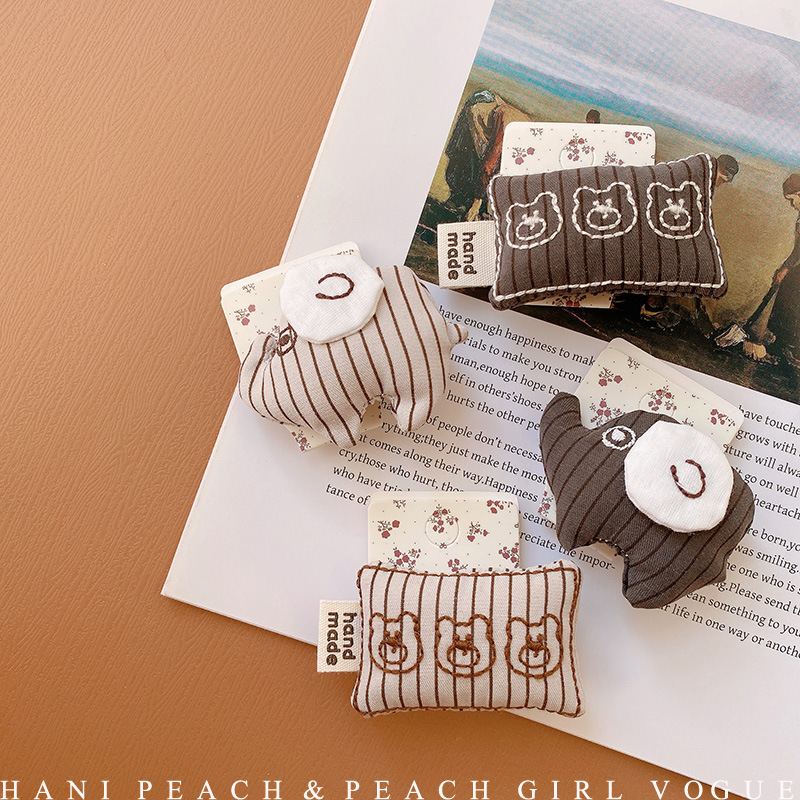 HD1139A025东大门韩系小熊充棉发夹ins风少女侧边刘海碎发夹头饰