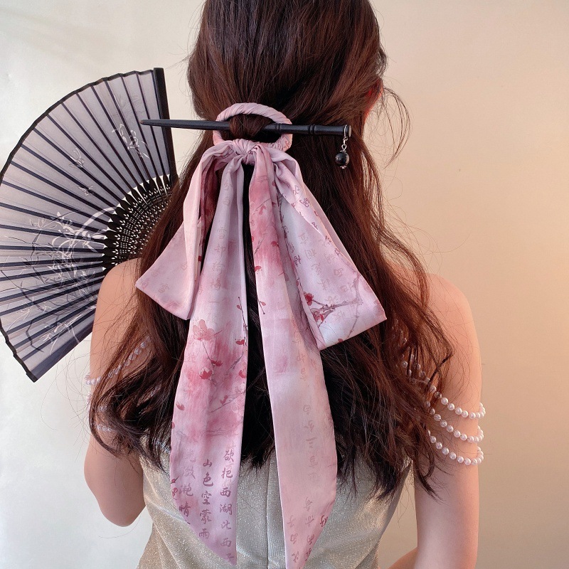 中式国风蝴蝶结汉字发簪女2024新款气质发钗簪子小众高级感发饰