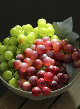 高仿真小颗粒葡萄串 真实手感葡萄模型 仿真水果摄影道具 可悬挂