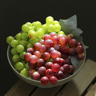 高仿真小颗粒葡萄串 真实手感葡萄模型 仿真水果摄影道具 可悬挂