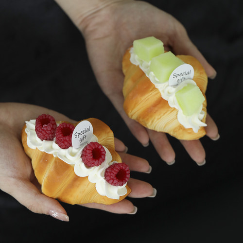 仿真面包模型 甜品台奶油面包卷摆件 样板间仿真蛋糕美食摄影道具