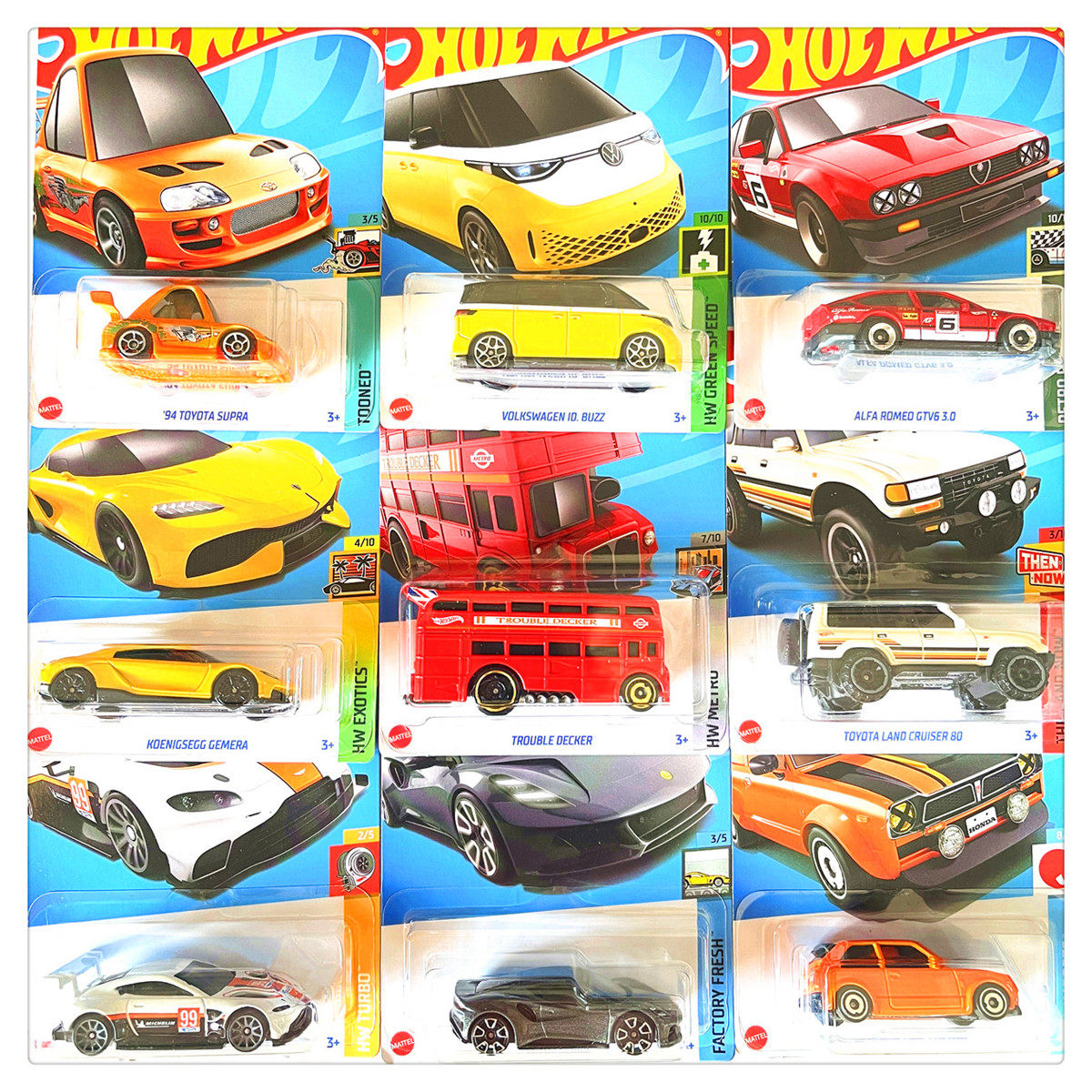 HOTWHEELS 핫휠 합금 스포츠카 2023NMLKJHG 배치 스피드마스터 포르쉐 아우디 부가티
