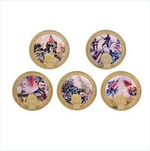 南北战争纪念收藏币 军事币 挑战币收藏纪念章爱好者收藏品