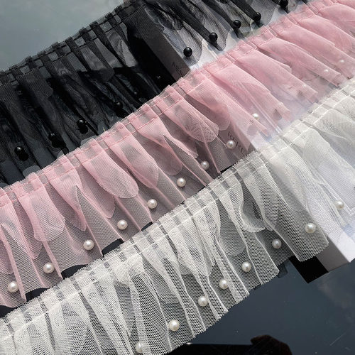 黛喜网纱花边钉珠装饰品