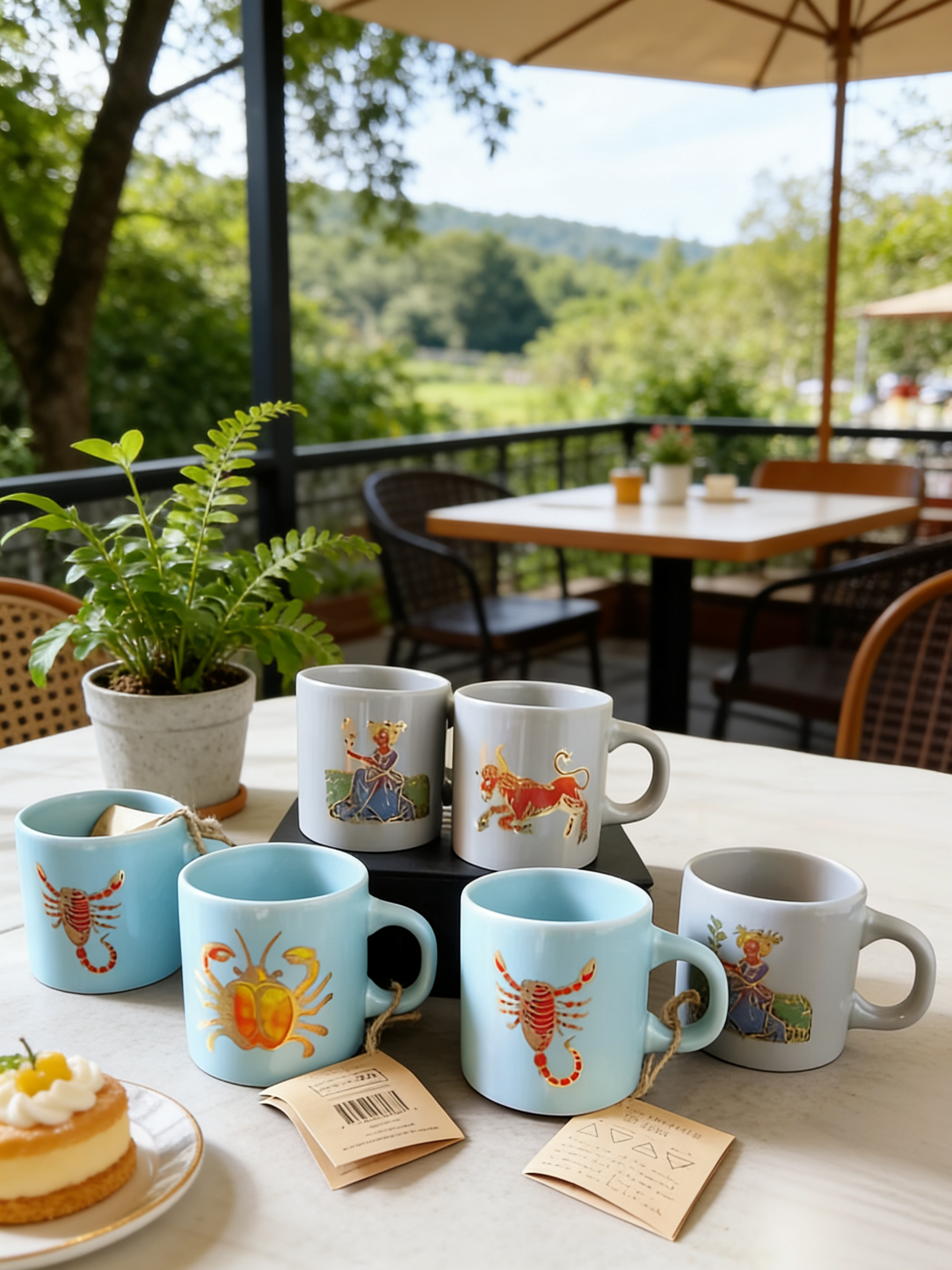 出口英国陶瓷十二星座系列马克杯咖啡杯茶杯水杯