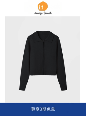 it :orange forest夹克女标准版型插肩袖轻薄针织外套秋季新品