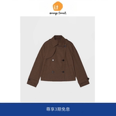 2025春季 丝毛质感精纺色织外套女 forest女装 风衣上衣 orange
