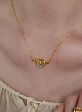 蓝色秘境复古宫廷风项链