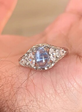 法式布鲁斯之眼高透开口戒指