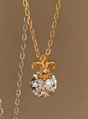 法式轻奢韩系单钻细款项链女