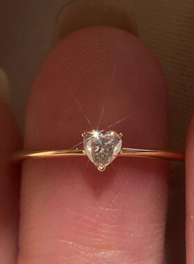 韩系ins风极简金色素圈爱心闪钻