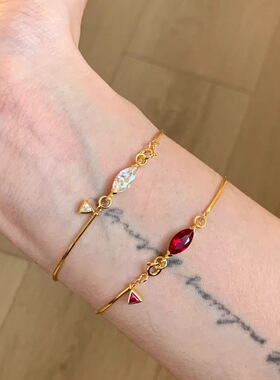 中古风金蛇骨马眼钻手链百搭叠戴