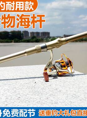 超硬海竿带轮大物海杆套装全套抛竿超轻海竿特价远投竿甩杆钓鱼具