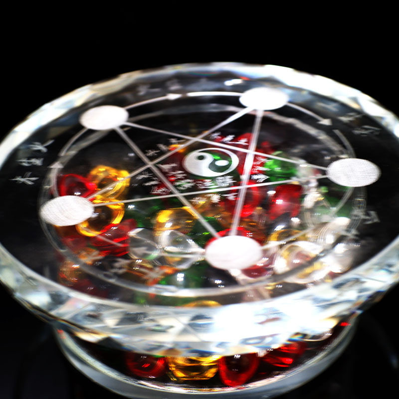 다섯 가지 요소 배열 장식품 수정 구슬 금 나무 물 불 및 흙의 공장 직접 판매 다섯 가지 요소 구슬 거실 다섯 방향 부의 신 장식품