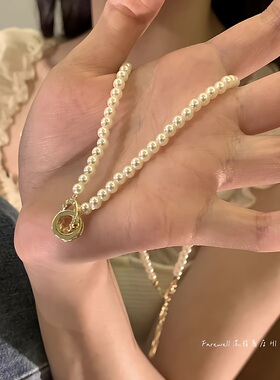 温柔风珍珠项链仙女风轻奢锁骨链