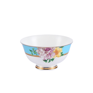 隆昌骨瓷餐具套装简约日式高档碗碟套装家用小清新海兰吃饭碗盘勺