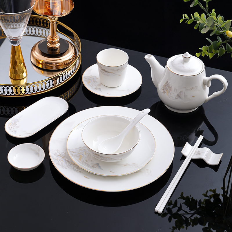 中式餐厅高档餐具盘子