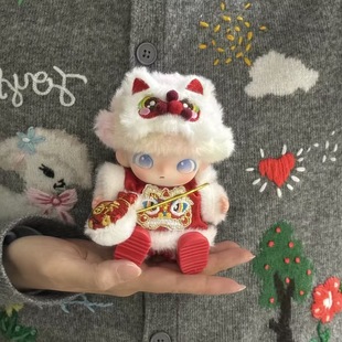 dimoo新生日记娃衣搪胶超萌衣服新年红色红火套装【不含玩偶】