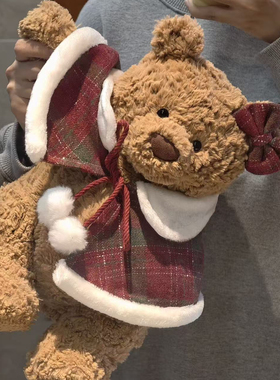 jellycat衣服38cm羊毛昵面料新年圣诞斗蓬47cm巴塞罗娜熊娃衣