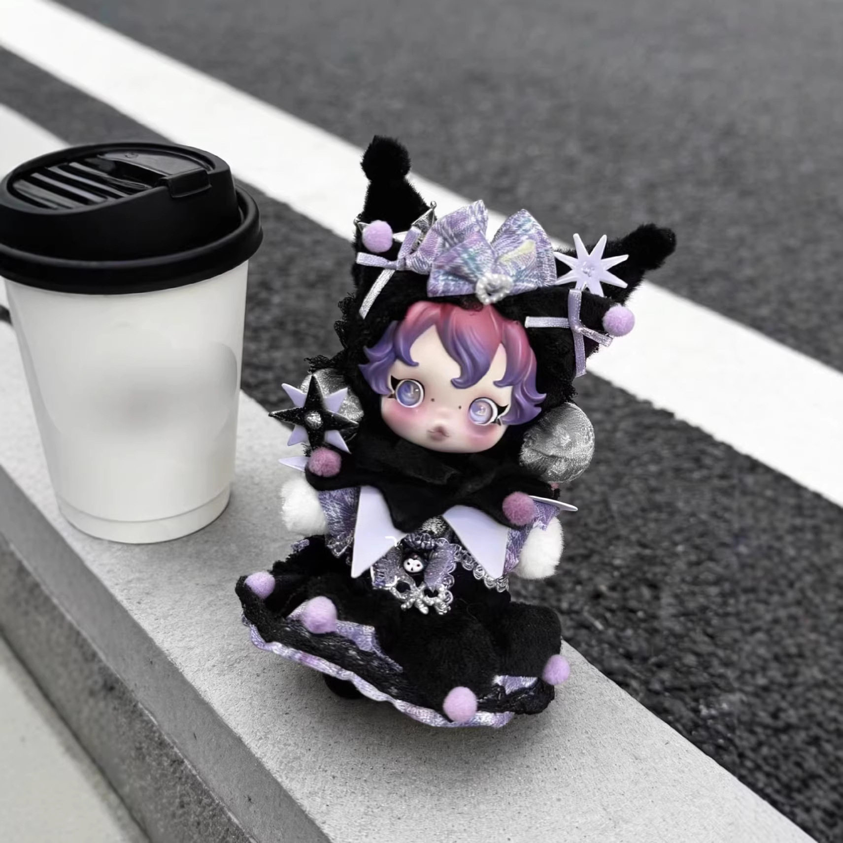 sp联名款娃衣搪胶毛绒skullpanda黑紫帅气衣服【不含玩偶】,模玩/动漫/周边/娃圈三坑/桌游,潮玩娃衣,淘宝优惠券,粉丝福利购,淘宝优惠卷