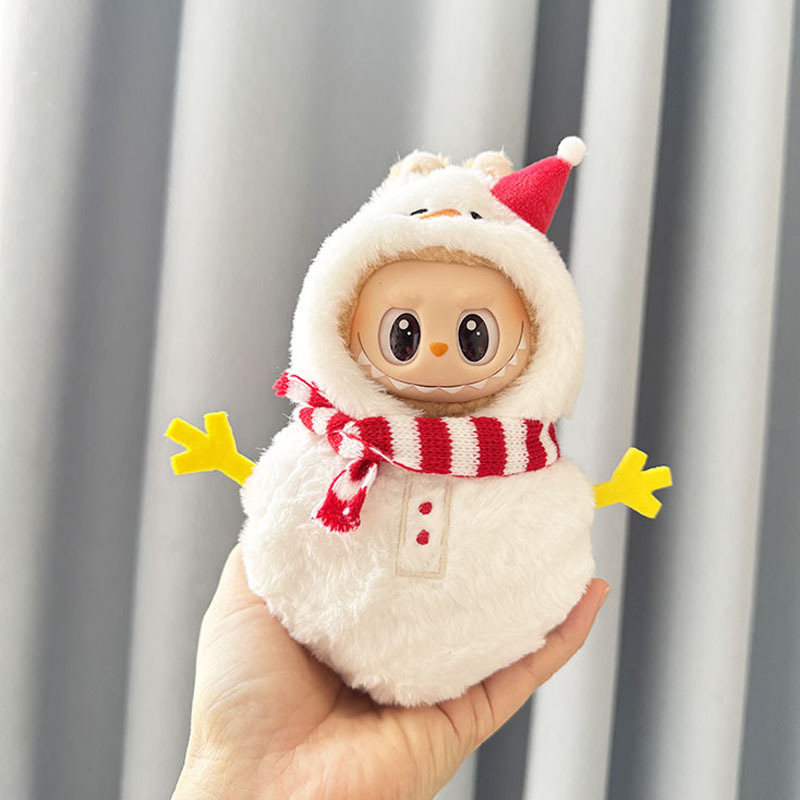 仅衣服] 一二代Labubu衣服挂件拉布布坐坐派对娃衣黄手雪人连体衣