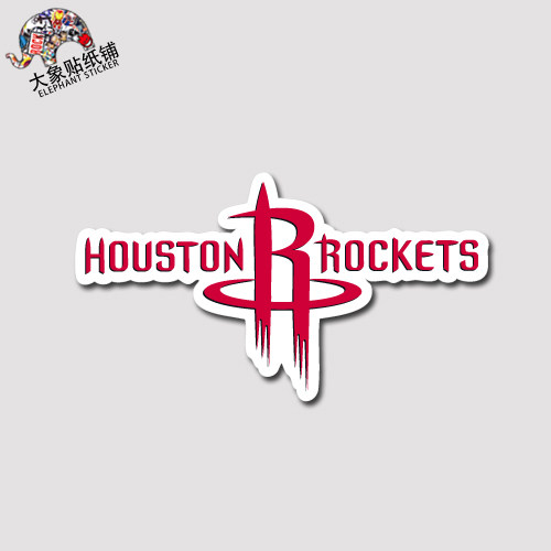 nba贴纸 拉杆箱贴纸 休斯顿火箭队标贴纸 笔记本个性防水贴纸