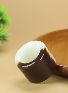 新疆和田玉糖白玉扳指男大拇指指环戒指文玩扳指天然原石雕刻扳指