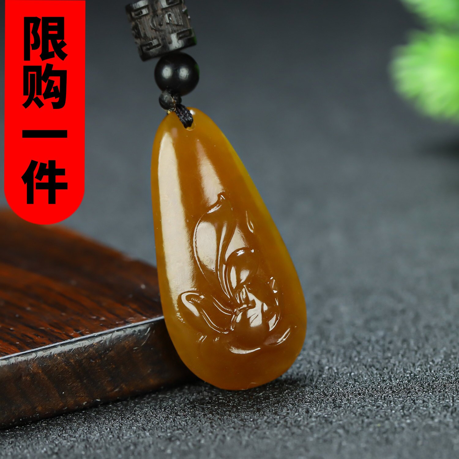 和田玉糖玉兰花水滴吊坠项链挂件新疆糖料水滴形花开富贵玉坠配饰