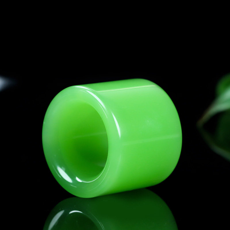 新疆和田玉扳指苹果绿玉扳指玉石指环玉石戒指玉指环男女款配饰