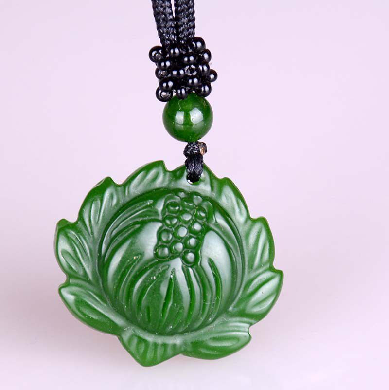 和田玉碧玉莲花吊坠玉石荷花挂件男女情侣款雪莲花项链玉兰花玉佩