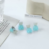 Tide, прозрачные летние серьги, милые клипсы, с медвежатами, 2023 года, простой и элегантный дизайн, без проколов ушей