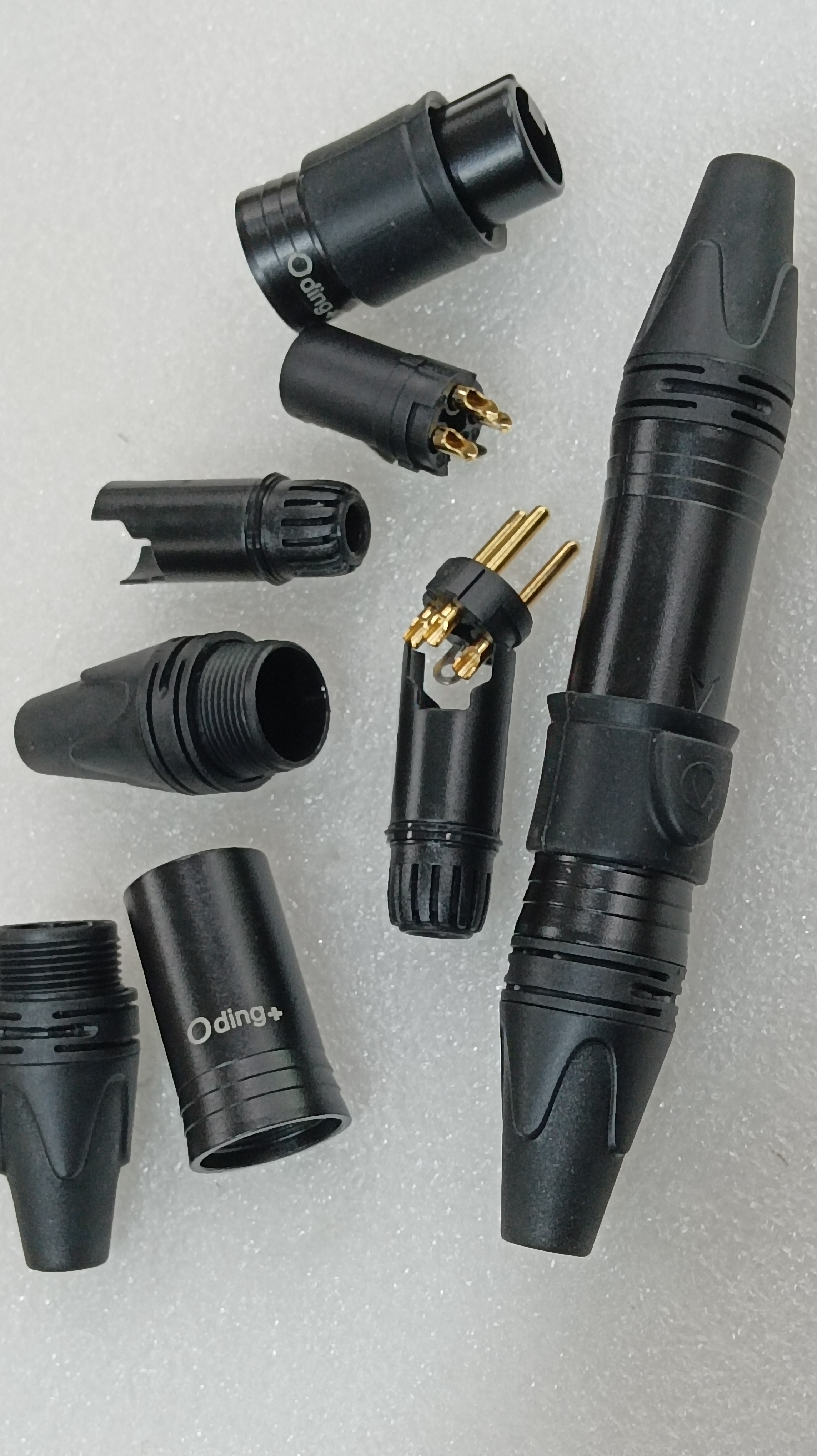 三芯防水镀金公母卡侬头连接器XLR话筒平衡舞台演出信号连接头