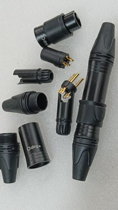 三芯防水镀金公母卡侬头连接器XLR话筒平衡舞台演出信号连接头