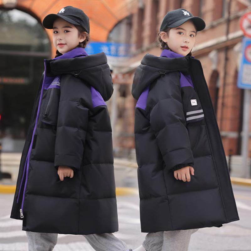 儿童羽绒服男童中长款2026新款洋气中大童冬季加厚女童外套