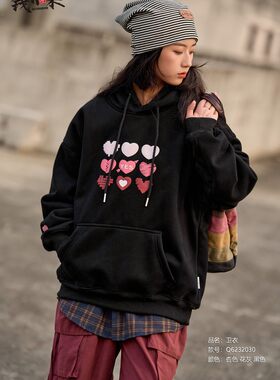 卫衣洋气女童春秋加绒加厚2026新款韩版中大童连帽宽松套头上衣潮