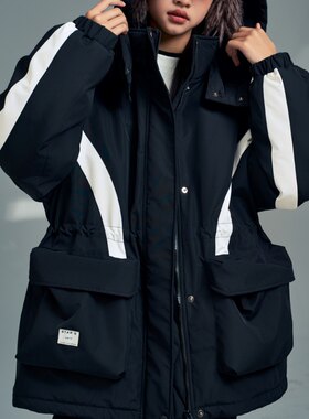 白鸭绒外套女孩羽绒服冬季新款初中学生女装士加厚大童青少年潮牌