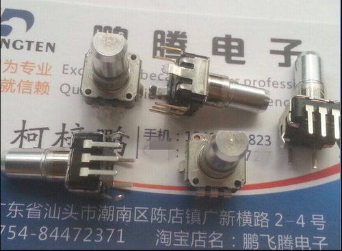 日本原装进口美上美 24脉冲电位器带开关 360°EC11编码器带开关