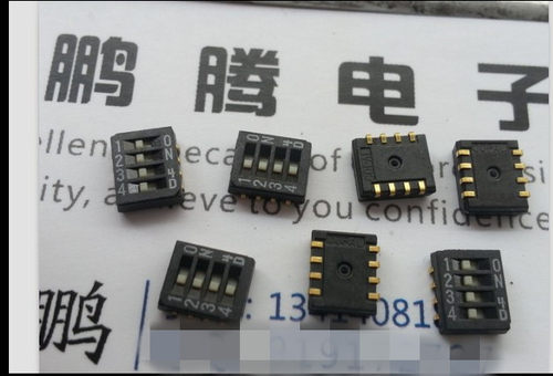 日本原装COPAL 贴片4位琴键式拨码开关CHS-04TA1 1.27mm间距 4P