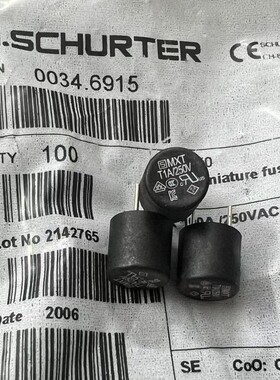 舒特SCHURTER径向PCB板安装保险丝 MXT T1A/250V 0034.6915