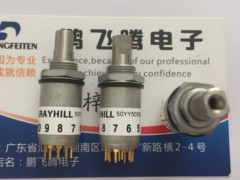 美国GRAYHILL 立式10脚5档旋转编码器50YY50589 波段切换开关
