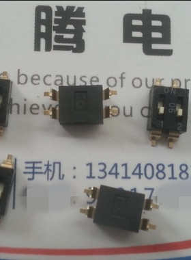 台湾原装DIP 贴片2位编码拨码开关EM-02-V-T/R 2.54mm间距 镀金脚