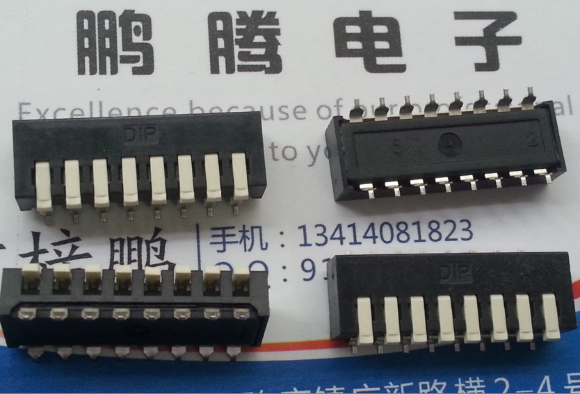 美国原装e-switch 琴键式8位拨码开关 kac08lggr 侧拨 2.54mm