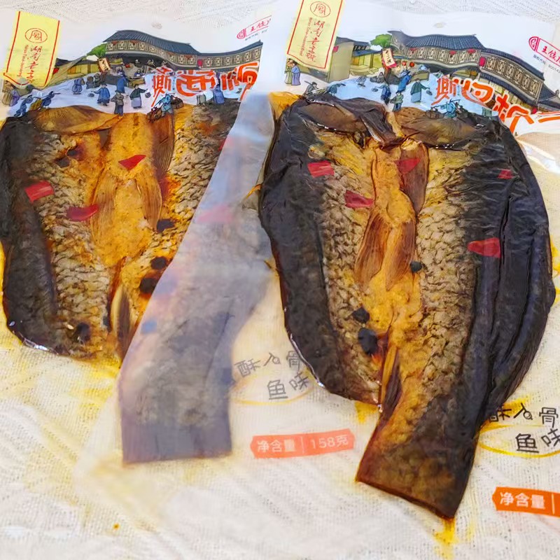 王饺儿酱板鱼158g袋装即食手撕正宗湖南常德特产零食线下同款