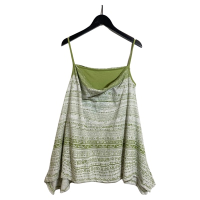 女士复古碎花A字全棉吊带1545