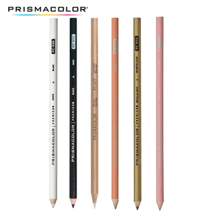 美国三福prismacolor霹雳马彩色铅笔单支油性彩铅黑色白色肤肉色
