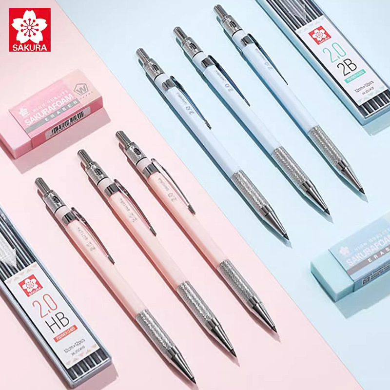 樱花自动铅笔2.0粗芯金属低重心